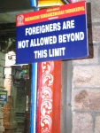 Only Indians are allowed in certain parts of the temple